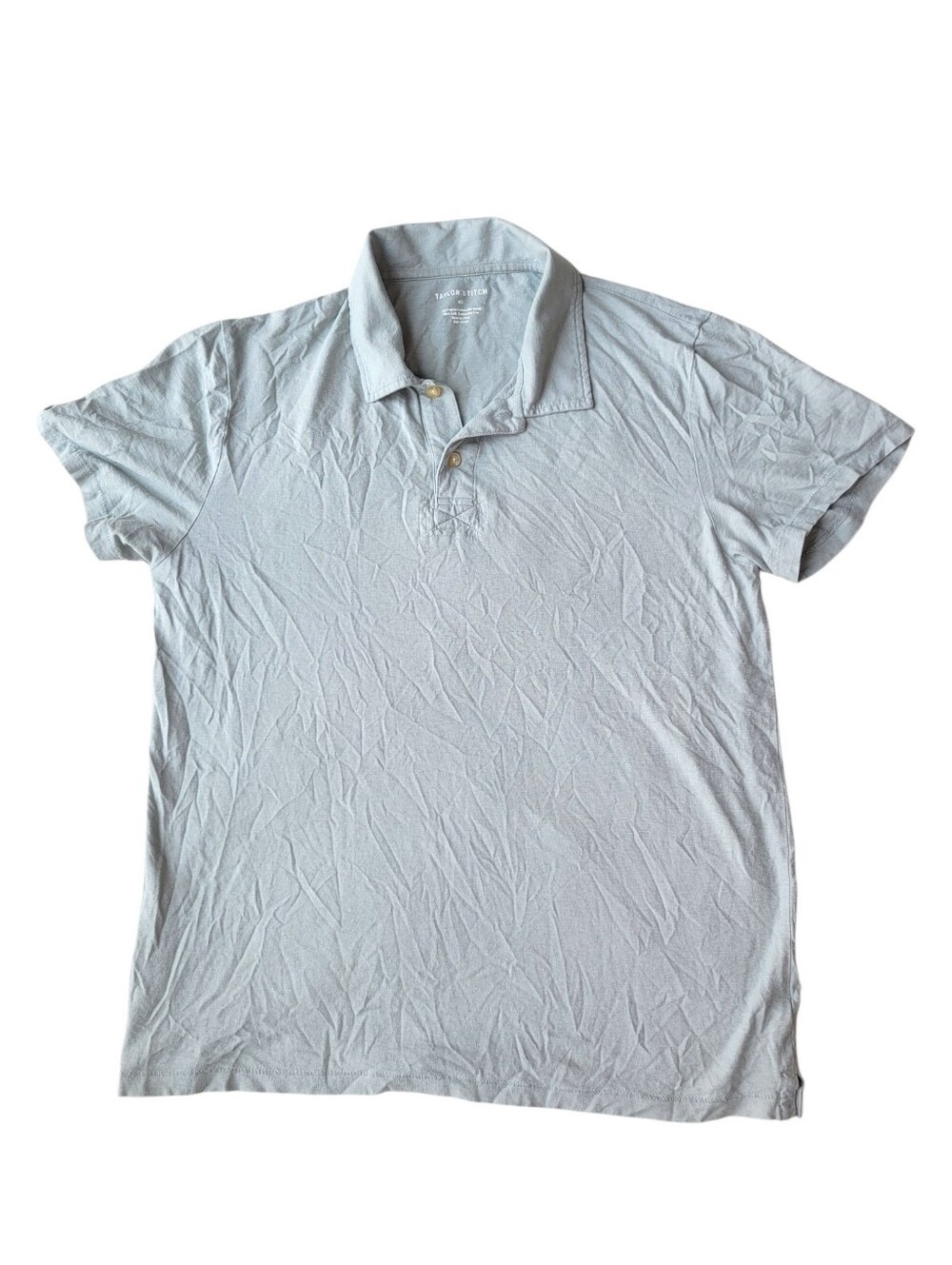 Taylor Stitch Polo Shirt Mens Medium Short Sleeve Organic Cotton Hemp Teal Sz 40